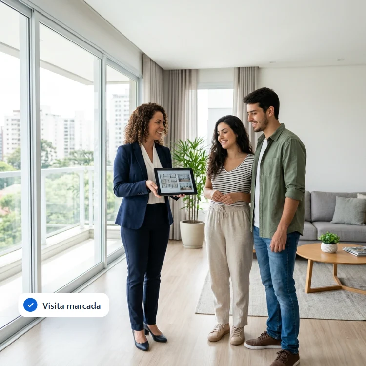 Atendimento numa imobiliária